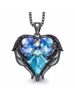 CDE Angel Wing Necklaces for Women Mothers Day Jewelry Gifts Embellished with Crystals from Swarovski Pendant Necklace Heart of Ocean Jewelry with Gift Box