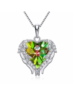 CDE Angel Wing Necklaces for Women Mothers Day Jewelry Gifts Embellished with Crystals from Swarovski Pendant Necklace Heart of Ocean Jewelry with Gift Box