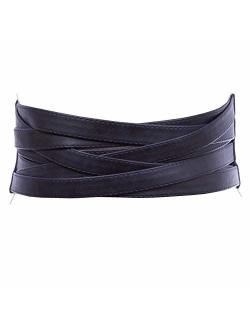 4" Women's High Waist Non Leather Fashion Wide Braided Stretch Belt