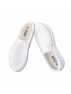 ZGR Women's Slip On Canvas Loafer Shoes Fashion Low Cut Sneakers