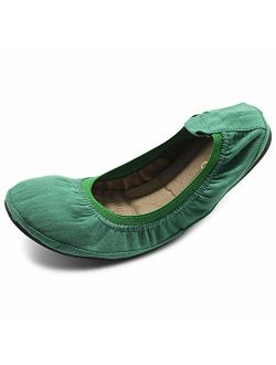 Ollio Women's Shoes Faux Suede Comfort Ballet Flat