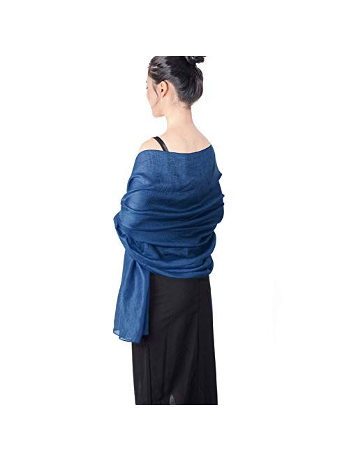 QBSM Womens Sparkly Shawls and Wraps, Wedding Party Shawl Scarf for Evening Dresses