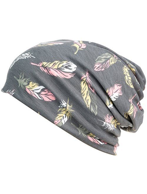 HONENNA Printed Turban Headband Chemo Cap Cotton Soft Sleep Beanie