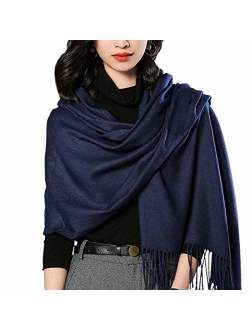 Womens Winter Scarf Cashmere Feel Pashmina Shawl Wraps Soft Warm Blanket Scarves for Women