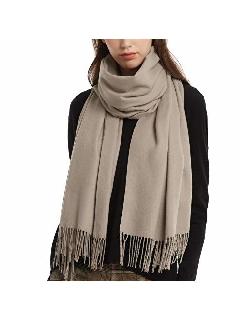 Womens Winter Scarf Cashmere Feel Pashmina Shawl Wraps Soft Warm Blanket Scarves for Women