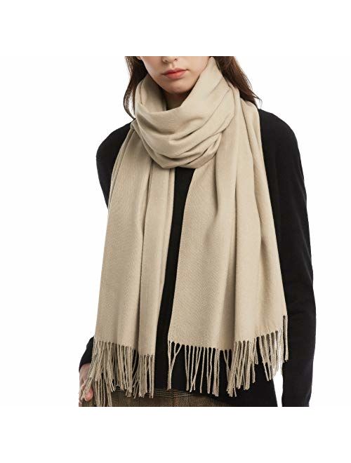 Womens Winter Scarf Cashmere Feel Pashmina Shawl Wraps Soft Warm Blanket Scarves for Women