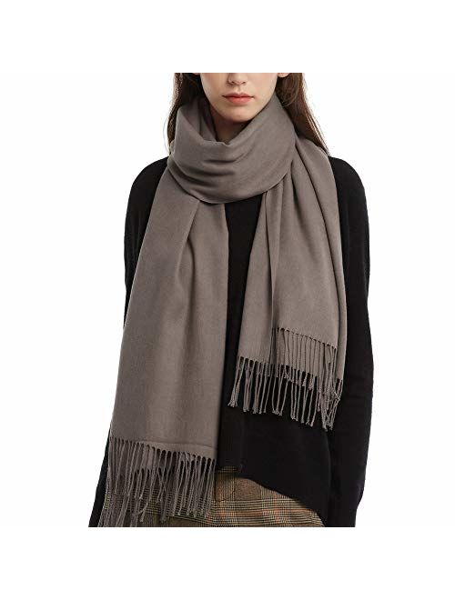 Womens Winter Scarf Cashmere Feel Pashmina Shawl Wraps Soft Warm Blanket Scarves for Women