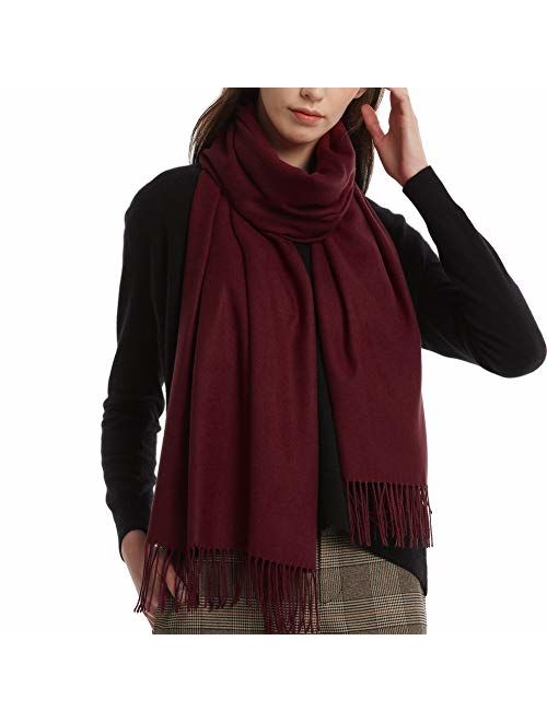 Womens Winter Scarf Cashmere Feel Pashmina Shawl Wraps Soft Warm Blanket Scarves for Women