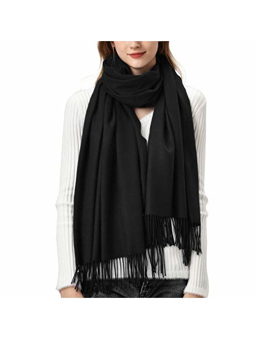 Womens Winter Scarf Cashmere Feel Pashmina Shawl Wraps Soft Warm Blanket Scarves for Women