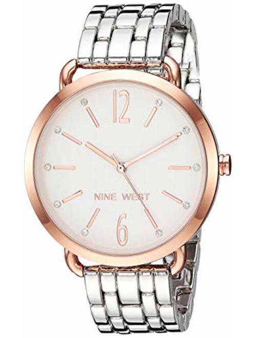 Nine West Women's Crystal Accented Bracelet Watch