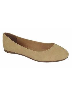 Womens Round Toe Ballet Flat Shoes
