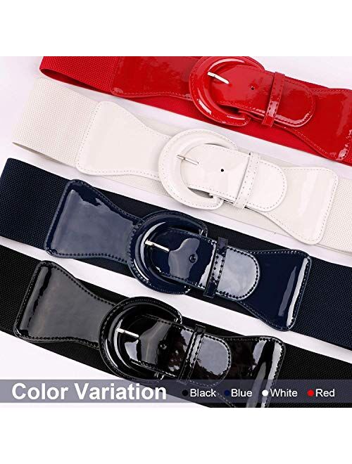 JASGOOD Women Wide Stretchy Vintage Belt Dress Elastic Waist Belts For Women Dress