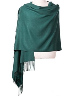 Womens Pashmina Shawl Wrap Scarf - Ohayomi Solid Color Cashmere (21 Colors)