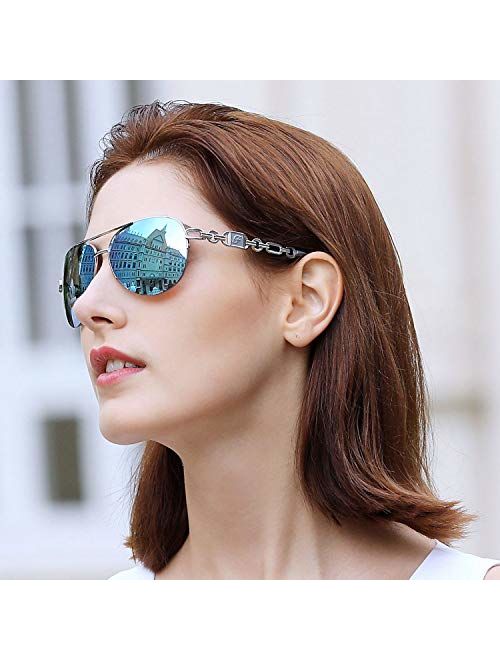 Classic Aviater Sunglasses For Women Men Metal Frame Mirrored Lens Driving Fashion UV400 Glasses 0257