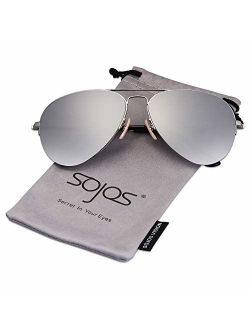 Men's Women's Aviator Sunglasses, Classic Half Rim Metal, INSPIRATION SJ1106