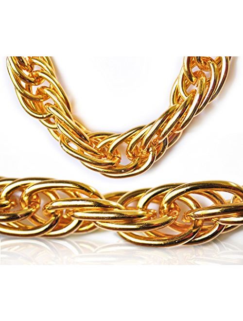 Arsimus Heavy 40-Inch Gold Rapper Chain Pimp Hip-Hop Necklace