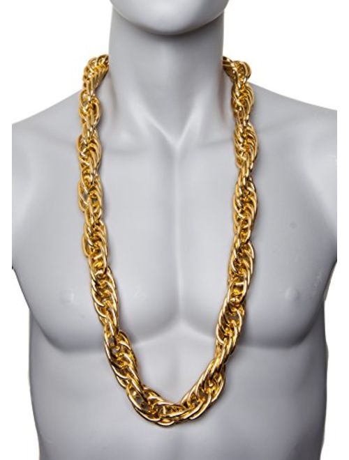 Arsimus Heavy 40-Inch Gold Rapper Chain Pimp Hip-Hop Necklace