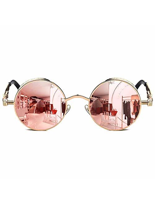 ROCKNIGHT Gothic Steampunk Polarized Sunglasses For Men Women UV Sunglasses Metal Full Frame