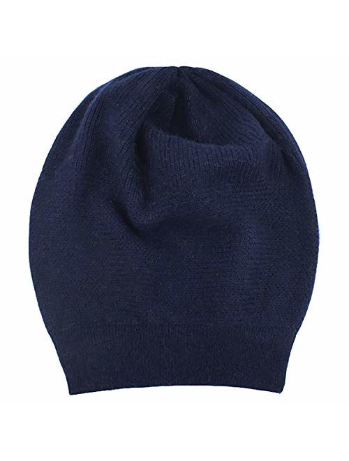 WaySoft 100% Cashmere Beanie for Women in a Gift Box, Oversized Women Beanie Hat