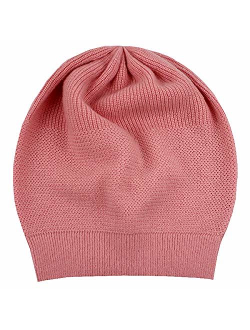 WaySoft 100% Cashmere Beanie for Women in a Gift Box, Oversized Women Beanie Hat