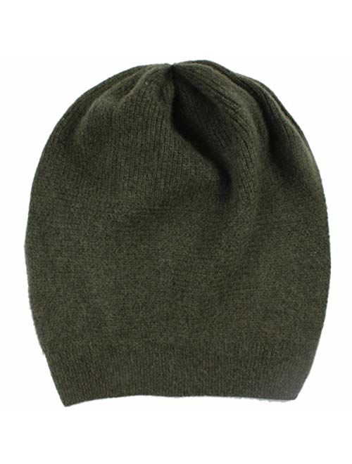 WaySoft 100% Cashmere Beanie for Women in a Gift Box, Oversized Women Beanie Hat