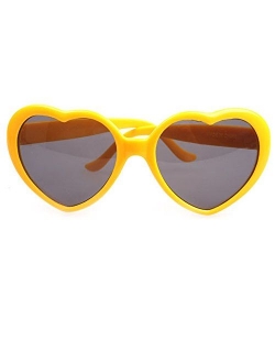 Armear Women Fashion Oversized Heart Shaped Retro Sunglasses Cute Eyewear UV400