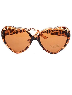 Armear Women Fashion Oversized Heart Shaped Retro Sunglasses Cute Eyewear UV400