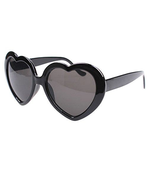 Armear Women Fashion Oversized Heart Shaped Retro Sunglasses Cute Eyewear UV400