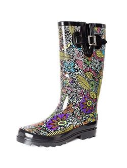 SheSole Women's Waterproof Rubber Rain Boot