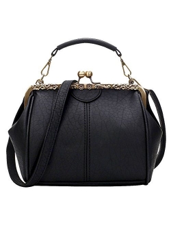 Donalworld Women Retro Hollow out PU Leather Handbag