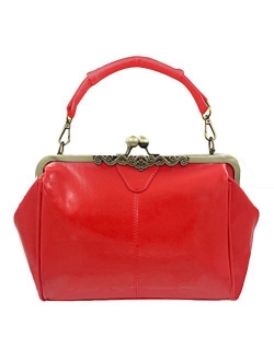 Donalworld Women Retro Hollow out PU Leather Handbag