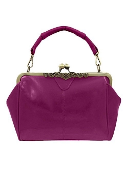 Donalworld Women Retro Hollow out PU Leather Handbag