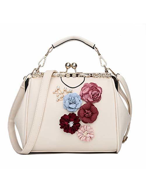 Donalworld Women Retro Hollow out PU Leather Handbag