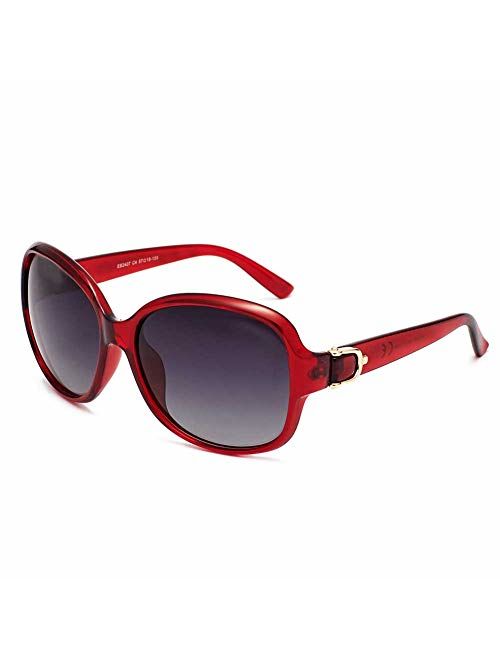 EFE Classic Oversized Polarized Sunglasses for Women Composite TR90 Frame UV 400 Protection Fashion Retro Eyewear