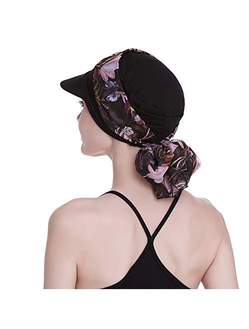 Newsboy Cap for Women Chemo Headwear with Scarfs Gifts Hair Loss Available All Year