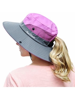 Women Outdoor Summer Sun Hat UV Protection Wide Brim Foldable Safari Fishing Cap