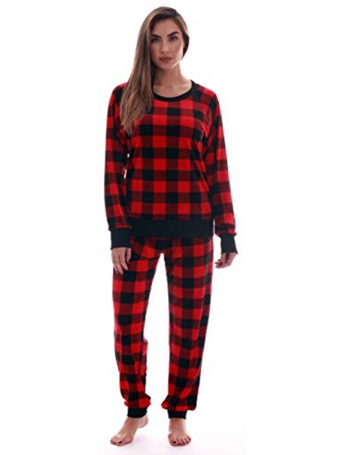 #followme Womens Jogger Pajama Pants Set Ultra-Soft Velour PJs