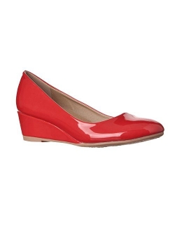 Riverberry Women's Alice Low-Height Round Toe Wedge Pumps