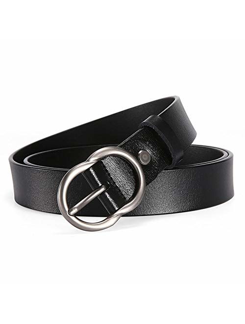 Chicwe Women's Plus Size Genuine Leather Waist Belt with Alloy Buckle