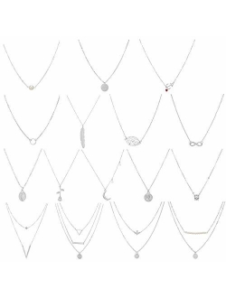 Starain Layered Choker Necklaces for Women Girls Fashion Multilayer Chain Necklace Set Adjustable Bestie Gifts