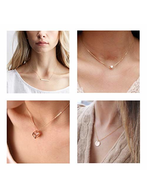 Starain Layered Choker Necklaces for Women Girls Fashion Multilayer Chain Necklace Set Adjustable Bestie Gifts