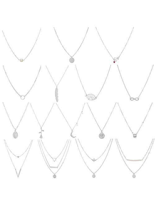 Starain Layered Choker Necklaces for Women Girls Fashion Multilayer Chain Necklace Set Adjustable Bestie Gifts