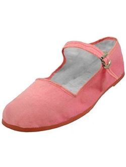 Shoes8teen Womens Cotton Mary Jane Shoes Ballerina Ballet Flats Shoes