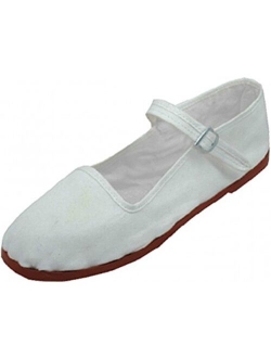 Shoes8teen Womens Cotton Mary Jane Shoes Ballerina Ballet Flats Shoes