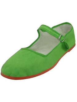 Shoes8teen Womens Cotton Mary Jane Shoes Ballerina Ballet Flats Shoes