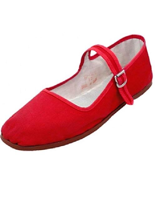 Shoes8teen Womens Cotton Mary Jane Shoes Ballerina Ballet Flats Shoes