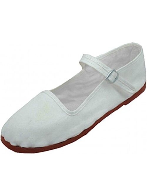 Shoes8teen Womens Cotton Mary Jane Shoes Ballerina Ballet Flats Shoes