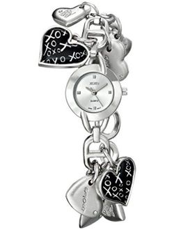 XOXO Women's XO7030 Silver Dial Silver-tone Heart Charms Watch