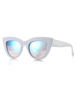 Retro Cateye Sunglasses for Women Fashion Clout Goggles Mirror UV400 Protection Cat Eye Sun Glasses