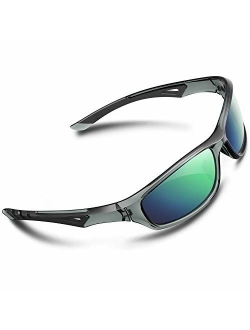 RIVBOS Polarized Sports Sunglasses Driving Glasses Shades for Men Women for Cycling Baseball 842